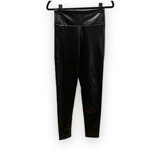 Black Faux Leather Leggings Pants Size Small